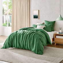 100% European Flax Linen Quilt Cover Set Olive