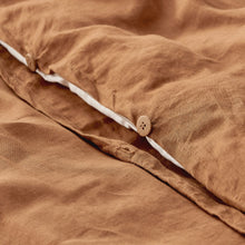 100% European Flax Linen Quilt Cover Set RUST