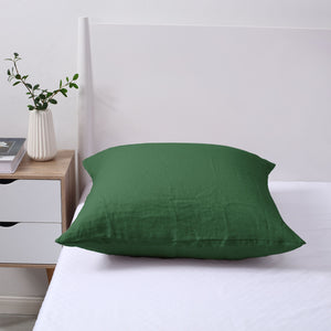 100% European Flax Linen Pillowcase OLIVE