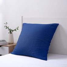 100% European Flax Linen Pillowcase DEEP BLUE