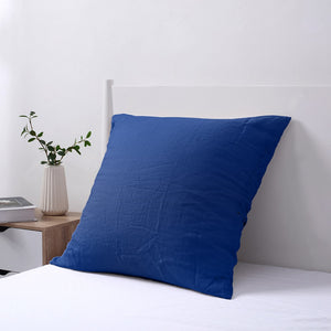 100% European Flax Linen Pillowcase DEEP BLUE
