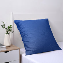 100% European Flax Linen Pillowcase DEEP BLUE