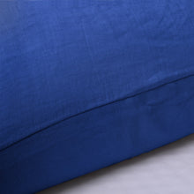 100% European Flax Linen Pillowcase DEEP BLUE