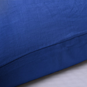 100% European Flax Linen Pillowcase DEEP BLUE