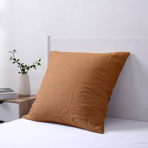 100% European Flax Linen Pillowcase RUST