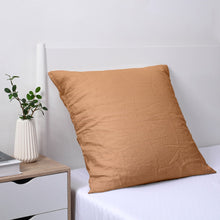 100% European Flax Linen Pillowcase RUST