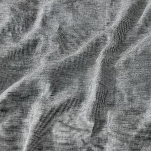 Classic Pinstripe Linen Quilt Cover Set Dark with White Pinstripe