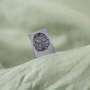 Vintage Washed Hemp Linen Quilt Cover Set Sage