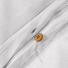 Vintage Washed Hemp Linen Quilt Cover Set Dove Grey
