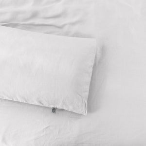 Vintage Washed Hemp Linen Quilt Cover Set Dove Grey
