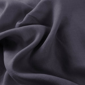 Vintage Washed Hemp Linen Quilt Cover Set Charcoal