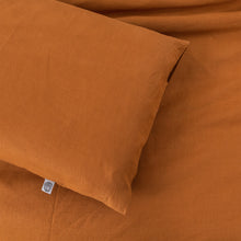 Vintage Washed Hemp Linen Quilt Cover Set Rust