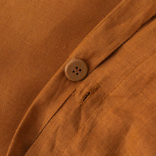 Vintage Washed Hemp Linen Quilt Cover Set Rust