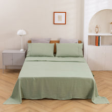 Vintage Washed Hemp Linen Sheet Set Sage