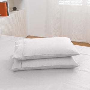Vintage Washed Hemp Linen Sheet Set Dove Grey
