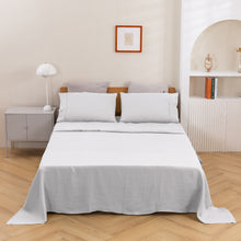 Vintage Washed Hemp Linen Sheet Set Dove Grey