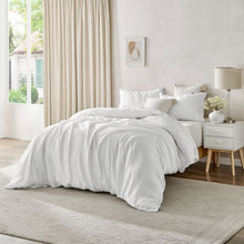 100% European Flax Linen Quilt Cover Set White