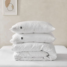 100% European Flax Linen Quilt Cover Set White