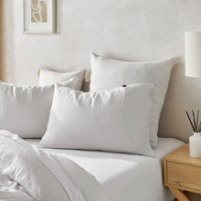100% European Flax Linen Quilt Cover Set Dove Grey