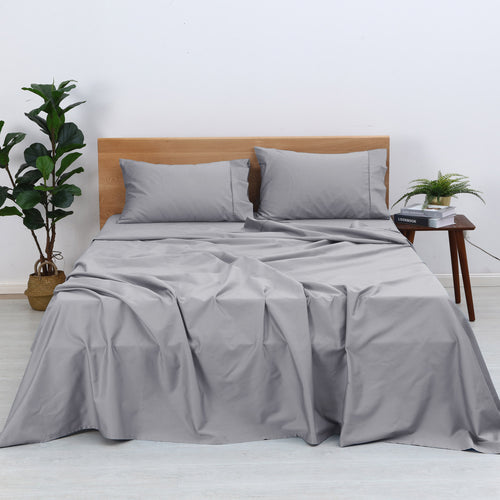 Organic Cotton Sheet Set Dove Grey
