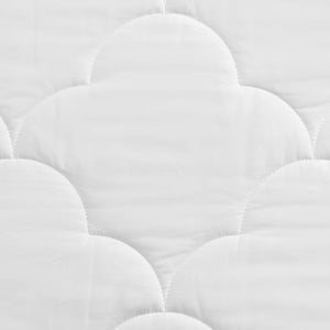 Organic Cotton Quilted Mattress Protector White Cot