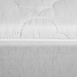 Organic Cotton Quilted Mattress Protector White Cot