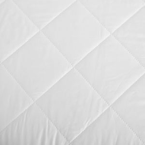 Tencel Quilted Mattress Protector White Cot