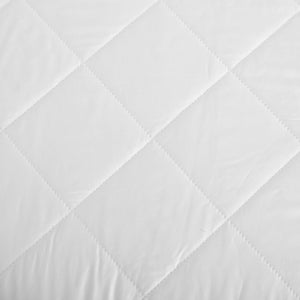 Tencel Quilted Mattress Protector White Cot