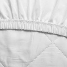 Tencel Quilted Mattress Protector White Cot