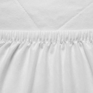 Tencel Quilted Mattress Protector White Cot