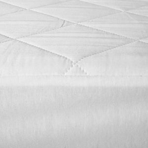 Tencel Quilted Mattress Protector White Cot