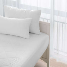 Tencel Quilted Mattress Protector White Cot