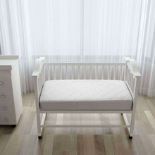 Bamboo Quilted Mattress Protector White Cot
